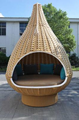 중국 둥근 기초를 가진 튼튼한 할인 등나무 가구 7PCS 등나무 거는 의자/침대 겸용 소파 판매용