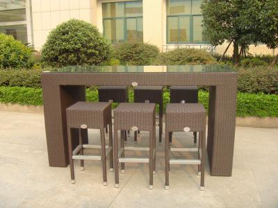 China Outdoor Leisure Furniture Sets , Fashion Resin Wicker Bar Set for sale