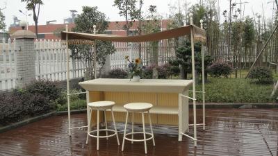 China Sistema de mimbre de la barra de la resina blanca, muebles modernos del invernadero de la rota en venta