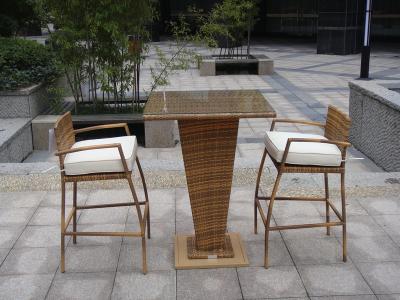 China All Weather Waterproof Outdoor Garden Resin Wicker Bar Set for sale