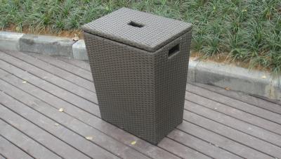 China Caja de almacenamiento de mimbre de la resina lavable para el dormitorio interior decorativo en venta