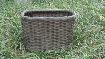China Strong Plastic Rattan Storage Boxes , Brown Rattan Storage Case for sale