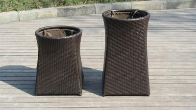 China Resin Wicker Storage Box , Grey Synthetic Rattan Storage Case for sale
