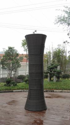 China Outdoor Garden Half Round Black Cane Bullet Sofa , Waterproof for sale