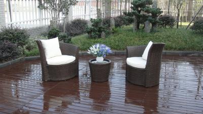 China Outdoor Garden Brown PE Rattan Obelisk Chair With Aluminum Frame for sale