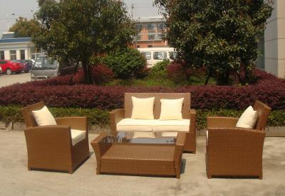 China KD 4pcs cheap garden sofas outdoor rattan sofa as customized color for sale