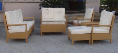 China Fashion Modern Outdoor Rattan Furniture Sofa Set With 3 Seat Couch for sale