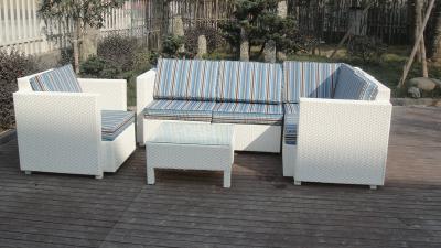 China sistema al aire libre del sofá de la rota del jardín 6pcs de los muebles de mimbre seccionales del sofá en venta