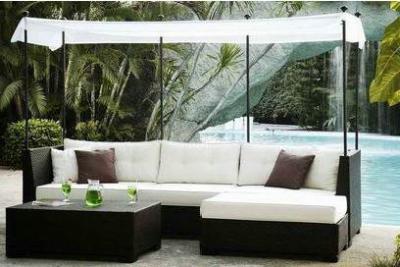 China 5pcs garden rattan sofas with cover for sale
