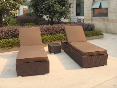 China Wicker / Cane / Rattan Sun Lounger Storage Box For Balcony / Lawn for sale
