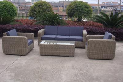 中国 円形の柳細工の藤の庭の屋外のソファーの一定の上限の質のソファー セット 販売のため