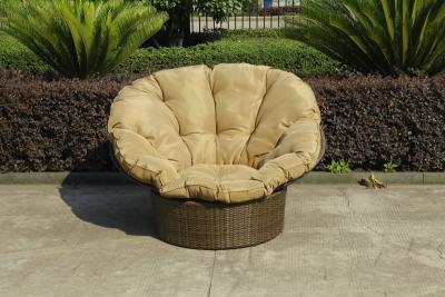 China Home Garden Wicker Lazy Chair With Powder Coated Aluminium Frame for sale