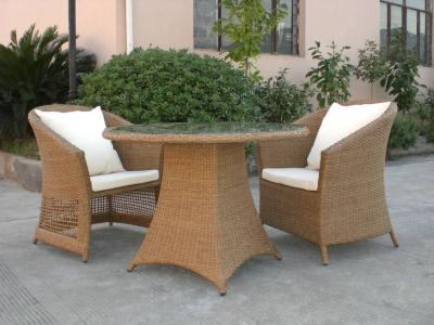 中国 屋外の藤の家具のソファーの椅子は庭/テラス ブラウンのために置きました 販売のため