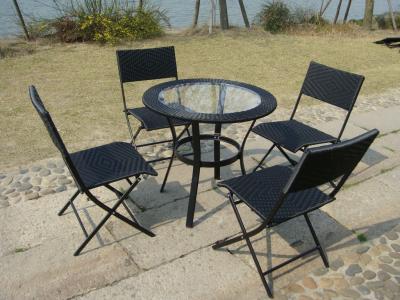 中国 川岸の折りたたみ椅子が付いているヨーロッパ式の食事の家具セット 販売のため