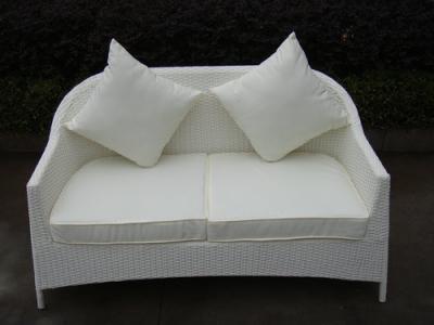 China 2 Seat Wicker Rattan Sofa Chair For Office / Riverside / Lawn for sale