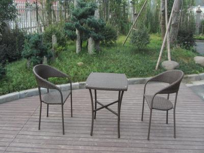 China European Style Rattan Garden Dining Sets For Bistro / Balcony for sale