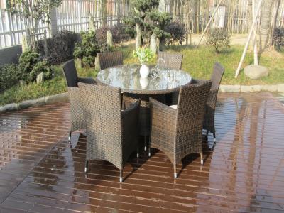 China Rattan Garden Dining Sets , Indoor / Outdoor Resin Wicker Furniture Sets for sale