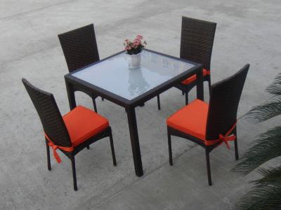 China Rattan Garden Dining Sets , Wicker Outdoor Furniture Dining Sets for sale