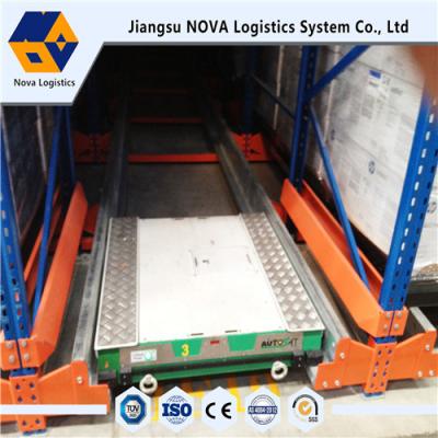 China Orange Channel Type Shuttle Pallet Racking Q235B Steel With Pre Galvanized Frames for sale