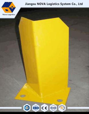 China Gelbe Gestell-Ersatzteil-kundengebundene Metallstahlpfosten-Schutze für freitragende Speichergestelle zu verkaufen