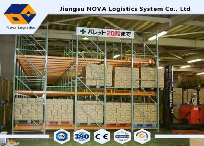 China Industrial Push Back Rack Galvanised , Pallet Racking Single Pallet Per Level for sale
