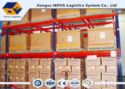 China ISO 9001/ 9004 Push Back Pallet Racking Steel Storage Shelving 2 Uprights Frame for sale