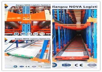 China Adjustable CE Movable Racking Systems Powder Coating , Radio Shuttle Racking System for sale