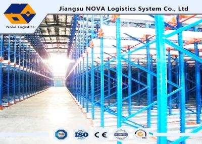 China Channel Type Radio Shuttle Racking , High Density Warehouse Pallet Racking for sale