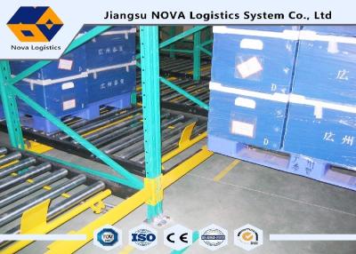 China Perishable Goods Gravity Feed Pallet Racking , Double - Deep Gravity Flow Shelving Systems for sale