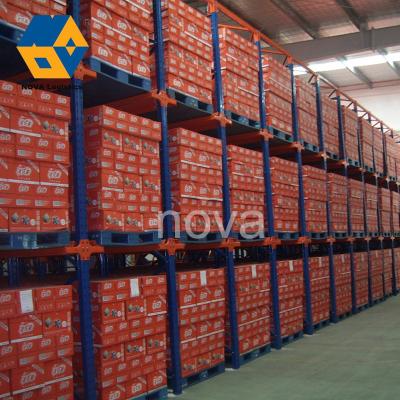 China Blue/Yellow/Customized Color Drive Through Pallet Rack System 1.5-2.5m Width for sale