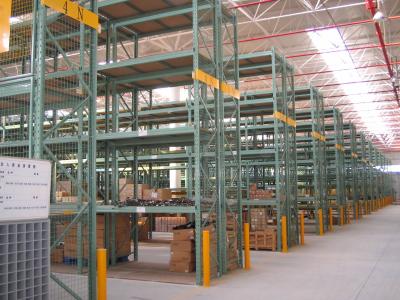 China Green Heavy Duty Pallet Racking System , Industrial Steel Storage Racks for sale