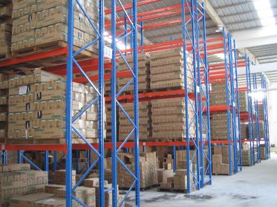 China 50.8mm Pitch Selective Pallet Racking System Large Scale For Cold Room Storage for sale