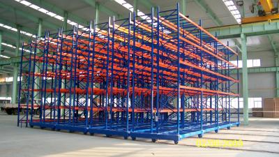 China Electrical Mobile Racking Automated Warehouse System With Rail Steel Q235 Material for sale