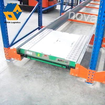 China Multi Layer Steel Heavy Duty Radio Shuttle Racking Blue Yellow 1T for sale