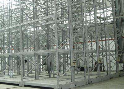 China Galvanized Dense Movable Storage Racks Warehouse Pallet Mobile Racking for sale