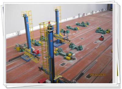 China Tube Tower Turnkey Solution Heavy Duty Welding Column Boom With Safety Walkway for sale