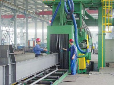 中国 自動 H ビーム生産ライン、機械をショットブラストする鋼板 販売のため