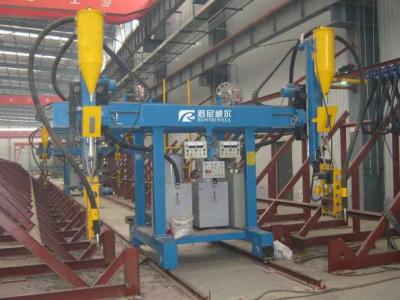 Chine Chaîne de production motorisée de poutre en double T machine de soudure en acier électrique de portique à vendre
