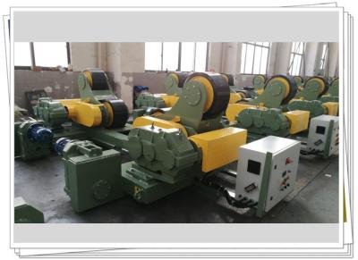 China Electric Traversing Self Aligned Welding Roller Bed 100t Weld Rotator Rubber Wheel for sale