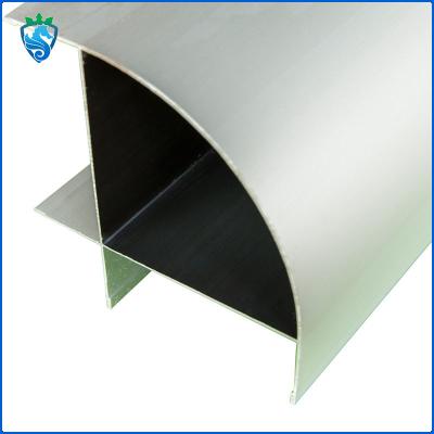 China Cylindrical Aluminum Handrail Profiles 6063 Aluminum Alloy Profile Extruded Outer Arc for sale