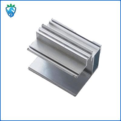 China T3-T8 Aluminium Shower Wall Profiles Frame Extrusions Facade Rail Track for sale