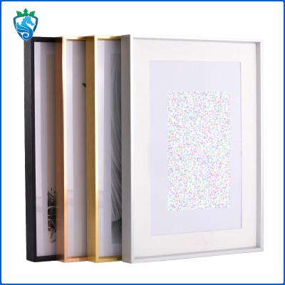 China Powder Coating Custom 6061 Aluminum Picture Frame Gold Wall Hanging Poster T6 for sale