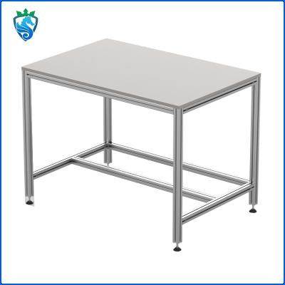 China Customized Aluminum Profile Workbench Packing Table With Light for sale