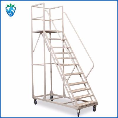 China 18 pies 16 pies escalera de seguridad móvil escalera para ancianos taller de aluminio marco escalera en venta