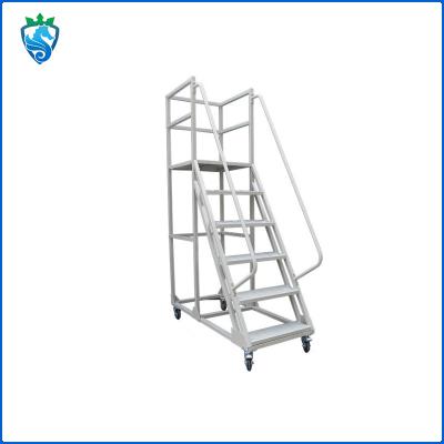 China 20 Foot 24 Foot  Mobile Safety Step Ladder For Warehouse Aluminum Alloy for sale
