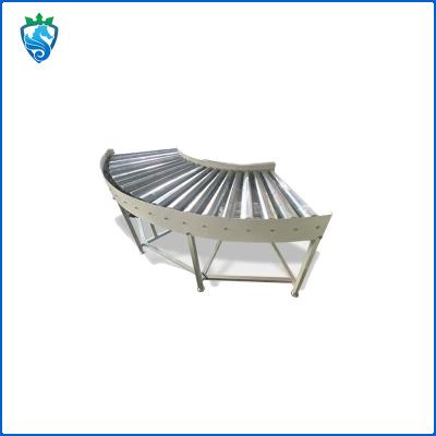 China Aluminum Small Diameter Roller Curve Conveyor Custom Size Specifications for sale
