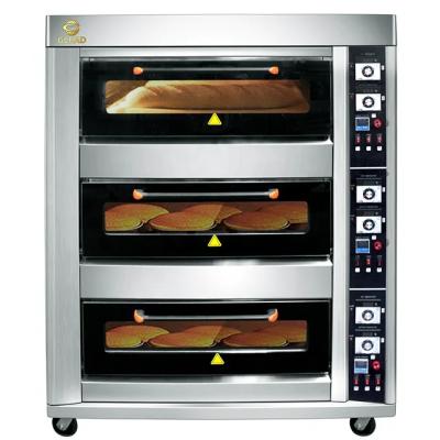 China 80L Gas Bakery Oven 2 Deck 4pan/6pan Large Capacity for Pizza Usage à venda