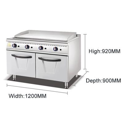 China Professional Gas Commercial Kitchen Cooking Equipment Griddle/Electric Flat with Cabinet for sale