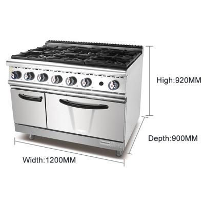 Chine GL-RS-6 Restaurant Gas Cooking Equipment Stainless Steel Kitchen Appliance With NG/LPG Power Supply à vendre