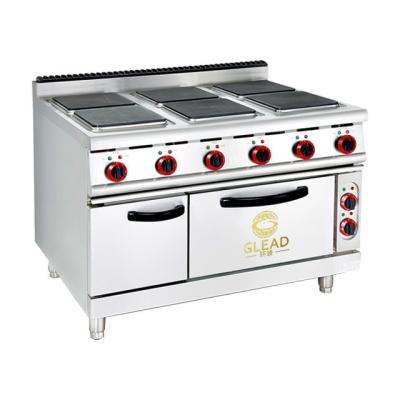 Chine Commercial Electric Restaurant Cooking Equipment 29KW Stainless Steel Range GL-TT-6 à vendre